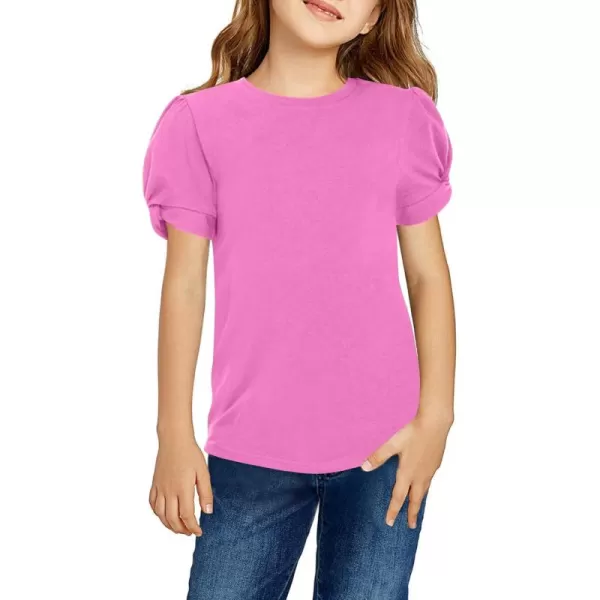 Arshiner Girls T Shirts Twist Short Sleeve Summer Shirts Fashion Crewneck Tops Tee Blouse