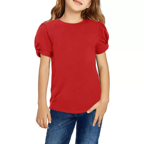 Arshiner Girls T Shirts Twist Short Sleeve Summer Shirts Fashion Crewneck Tops Tee Blouse