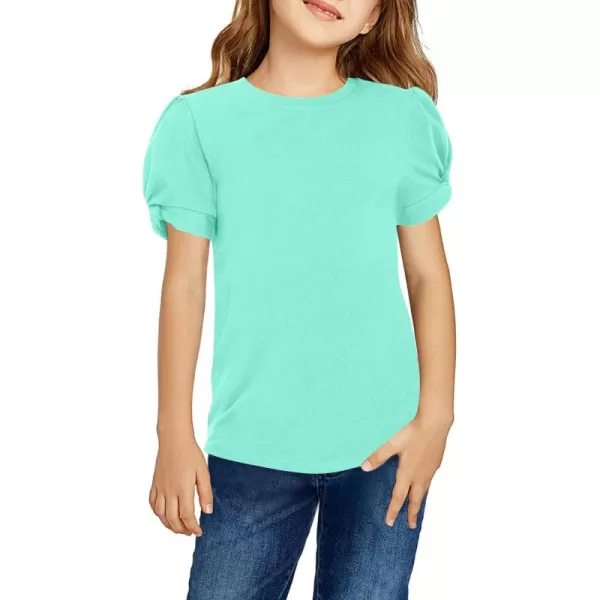Arshiner Girls T Shirts Twist Short Sleeve Summer Shirts Fashion Crewneck Tops Tee Blouse