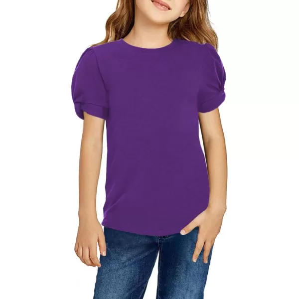 Arshiner Girls T Shirts Twist Short Sleeve Summer Shirts Fashion Crewneck Tops Tee Blouse