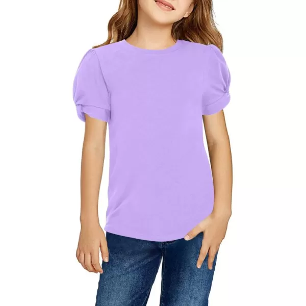 Arshiner Girls T Shirts Twist Short Sleeve Summer Shirts Fashion Crewneck Tops Tee Blouse