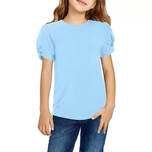 Arshiner Girls T Shirts Twist Short Sleeve Summer Shirts Fashion Crewneck Tops Tee Blouse