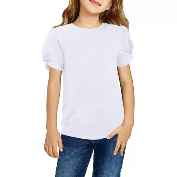 Arshiner Girls T Shirts Twist Short Sleeve Summer Shirts Fashion Crewneck Tops Tee Blouse