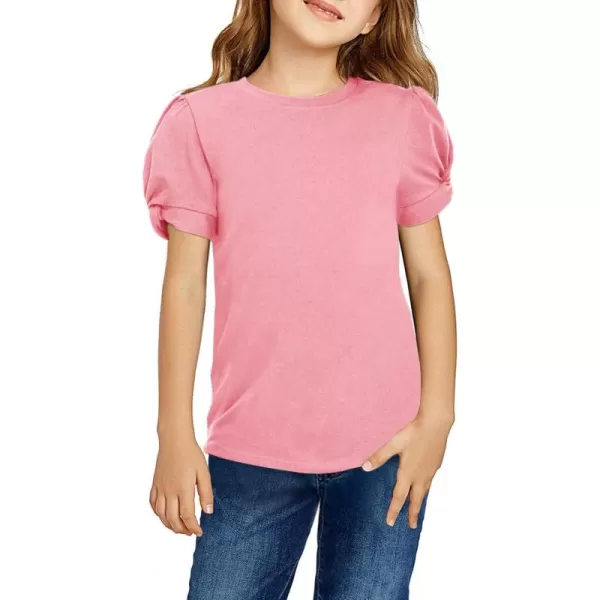 Arshiner Girls T Shirts Twist Short Sleeve Summer Shirts Fashion Crewneck Tops Tee Blouse