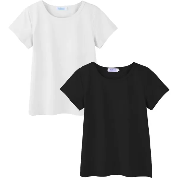 Arshiner Kids 2 Pack Short Sleeve Tees Girls Basic Tees 2pcs Shirt for Tie Dye