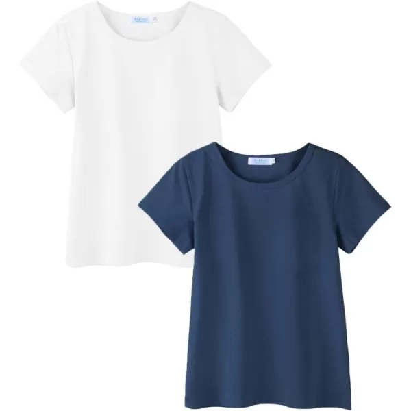 Arshiner Kids 2 Pack Short Sleeve Tees Girls Basic Tees 2pcs Shirt for Tie Dye