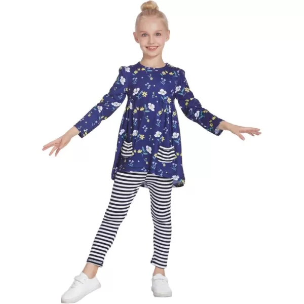 Arshiner Little Girls' Pajama Sets Clothing Sets Bunny Long Sleeve Outfits 2 PCS Top Leggings Sets