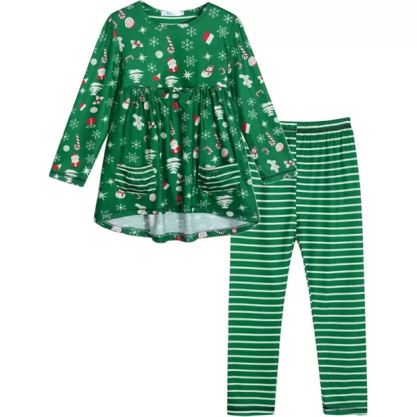 Arshiner Little Girls' Pajama Sets Clothing Sets Bunny Long Sleeve Outfits 2 PCS Top Leggings Sets
