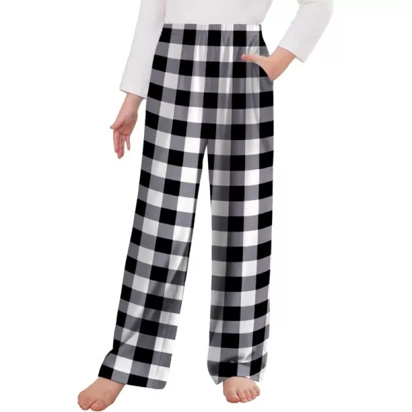 Arshiner Pajama Pants for Girls Long Sleep Plaid Pants Soft Lounge Pj Bottoms with Pockets