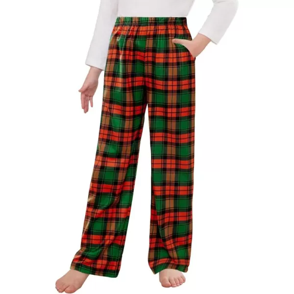 Arshiner Pajama Pants for Girls Long Sleep Plaid Pants Soft Lounge Pj Bottoms with Pockets