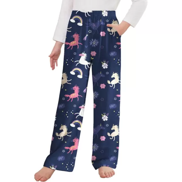 Arshiner Pajama Pants for Girls Long Sleep Plaid Pants Soft Lounge Pj Bottoms with Pockets