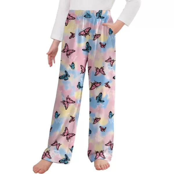 Arshiner Pajama Pants for Girls Long Sleep Plaid Pants Soft Lounge Pj Bottoms with Pockets