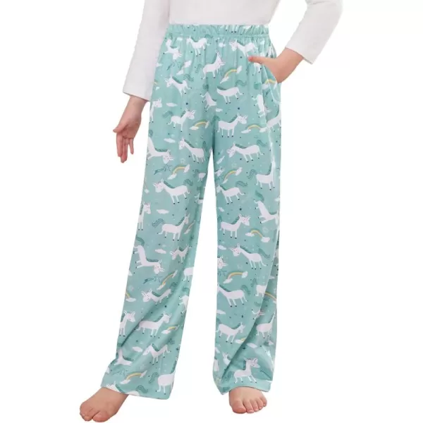 Arshiner Pajama Pants for Girls Long Sleep Plaid Pants Soft Lounge Pj Bottoms with Pockets