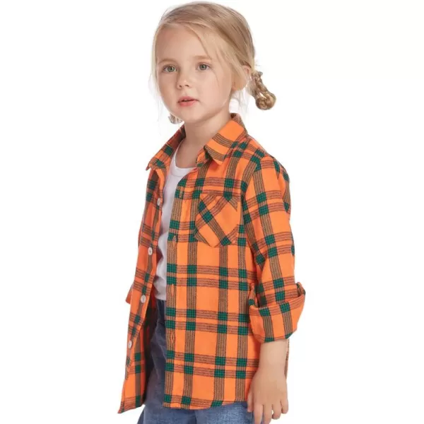 Arshiner Toddler Boys Girls Long Sleeve Plaid Shirt Button-Down Flannel T-Shirt Kids Tops