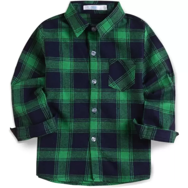 Arshiner Toddler Boys Girls Long Sleeve Plaid Shirt Button-Down Flannel T-Shirt Kids Tops