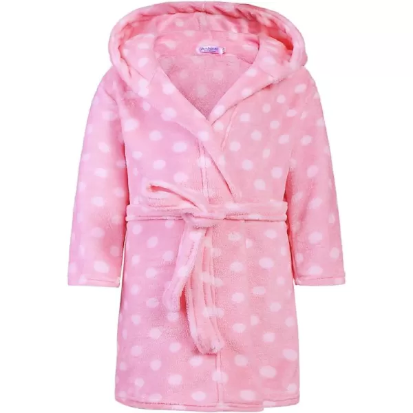 Kids Boys Girls Flannel Bathrobes Soft Hooded Robes
