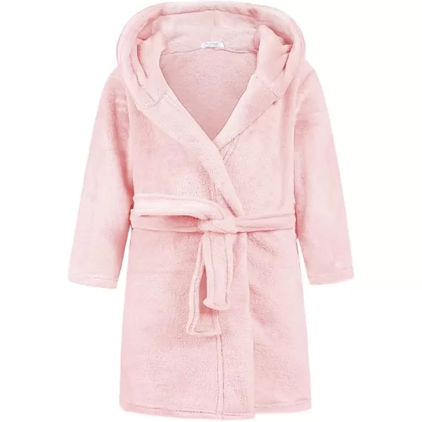 Kids Boys Girls Flannel Bathrobes Soft Hooded Robes