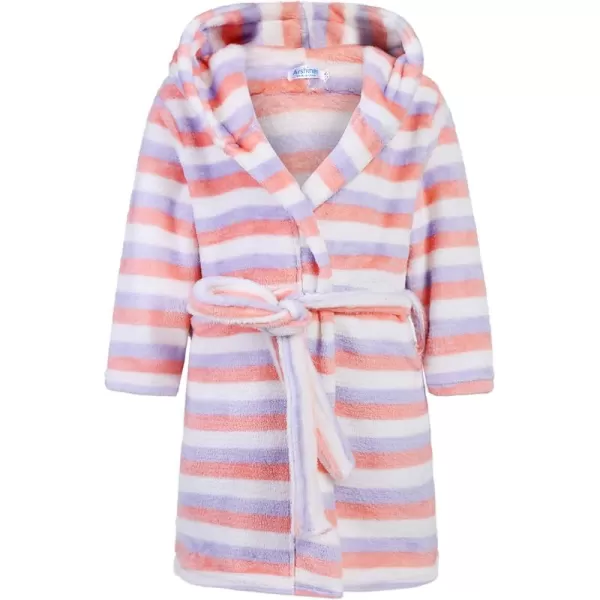 Kids Boys Girls Flannel Bathrobes Soft Hooded Robes