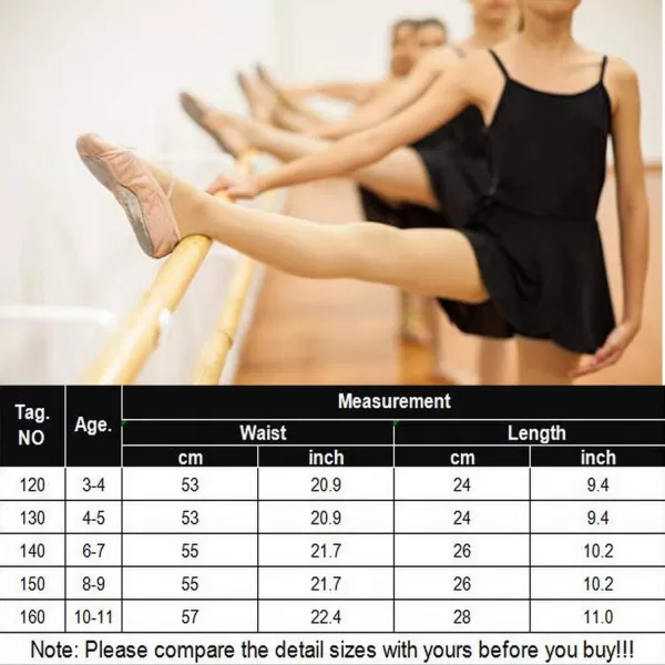Arshiner Girls Ballet Skirts Dance 3 Pack Chiffon Wrap