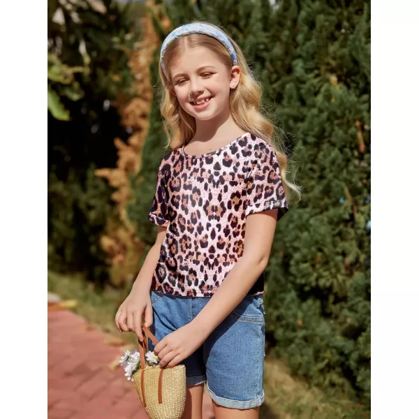 Arshiner Girls Crop Tops Short Sleeve Tie Dye Summer T Shirt Crewneck Rolled Cuffs Fashion Shirts Tee