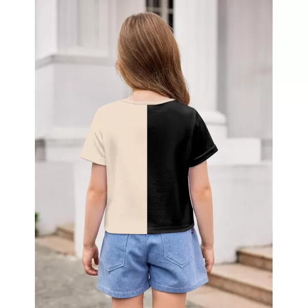 Arshiner Girls Crop Tops Short Sleeve Tie Dye Summer T Shirt Crewneck Rolled Cuffs Fashion Shirts Tee