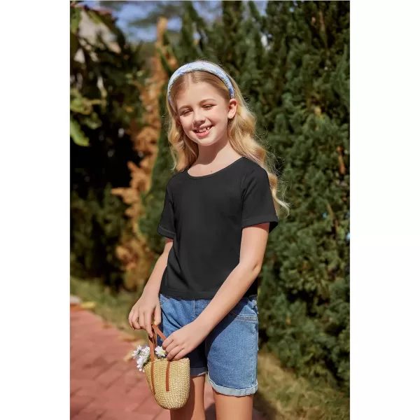 Arshiner Girls Crop Tops Short Sleeve Tie Dye Summer T Shirt Crewneck Rolled Cuffs Fashion Shirts Tee
