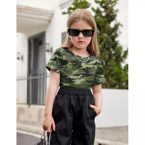Arshiner Girls Crop Tops Short Sleeve Tie Dye Summer T Shirt Crewneck Rolled Cuffs Fashion Shirts Tee