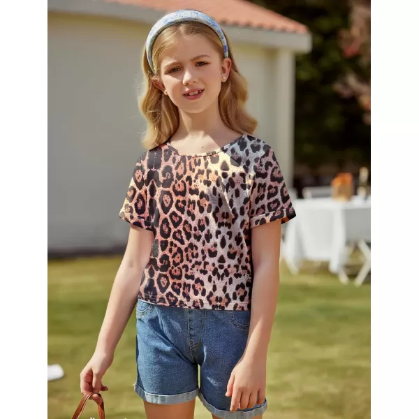 Arshiner Girls Crop Tops Short Sleeve Tie Dye Summer T Shirt Crewneck Rolled Cuffs Fashion Shirts Tee