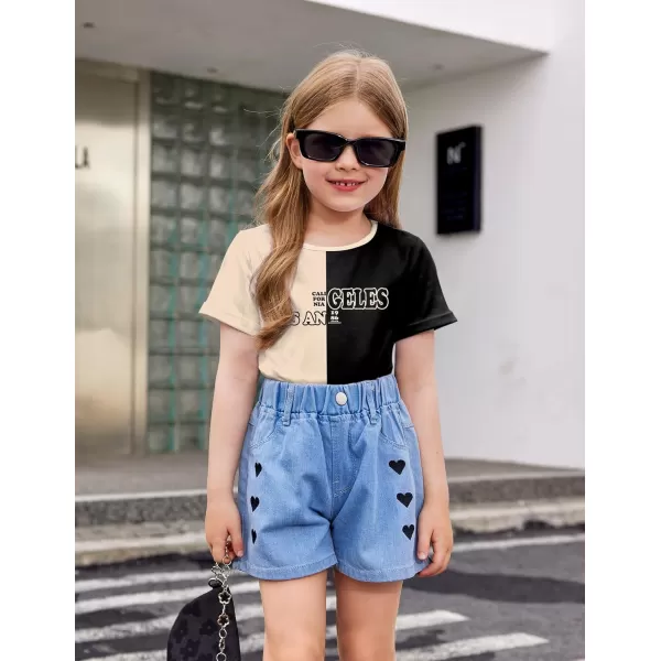 Arshiner Girls Crop Tops Short Sleeve Tie Dye Summer T Shirt Crewneck Rolled Cuffs Fashion Shirts Tee