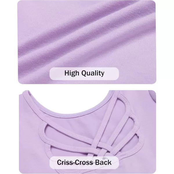Arshiner Girls Long Sleeve Ballet Leotards with Shinny Skirts Criss-Cross Back Dance Dresses