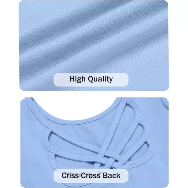 Arshiner Girls Long Sleeve Ballet Leotards with Shinny Skirts Criss-Cross Back Dance Dresses