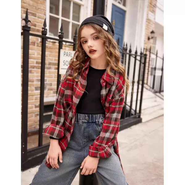 Arshiner Girls Long Sleeve Shirts So Soft Fashion Crewneck Thermal Tunic Tops Blouse Tee 3-12 Years