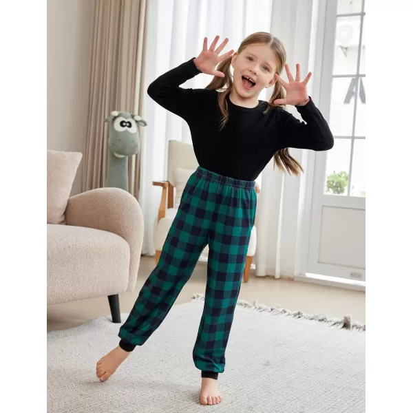 Arshiner Girls Pajama Pants Kids Plaid Pj Pants Comfy Lounge Sleepwear Bottoms with Pockets