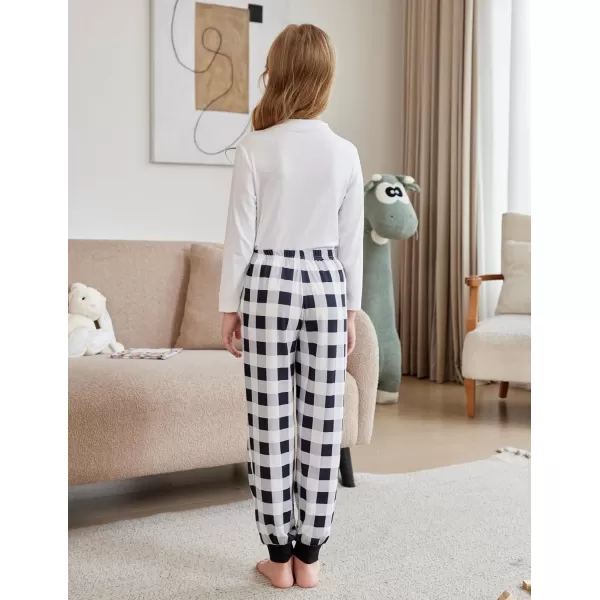 Arshiner Girls Pajama Pants Kids Plaid Pj Pants Comfy Lounge Sleepwear Bottoms with Pockets