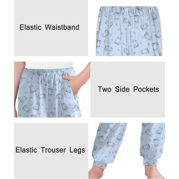 Arshiner Girls Pajama Pants Kids Plaid Pj Pants Comfy Lounge Sleepwear Bottoms with Pockets