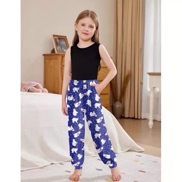 Arshiner Girls Pajama Pants Kids Plaid Pj Pants Comfy Lounge Sleepwear Bottoms with Pockets