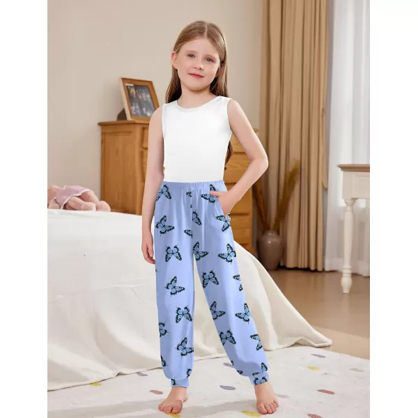 Arshiner Girls Pajama Pants Kids Plaid Pj Pants Comfy Lounge Sleepwear Bottoms with Pockets