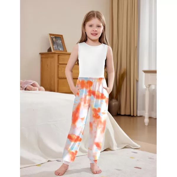 Arshiner Girls Pajama Pants Kids Plaid Pj Pants Comfy Lounge Sleepwear Bottoms with Pockets
