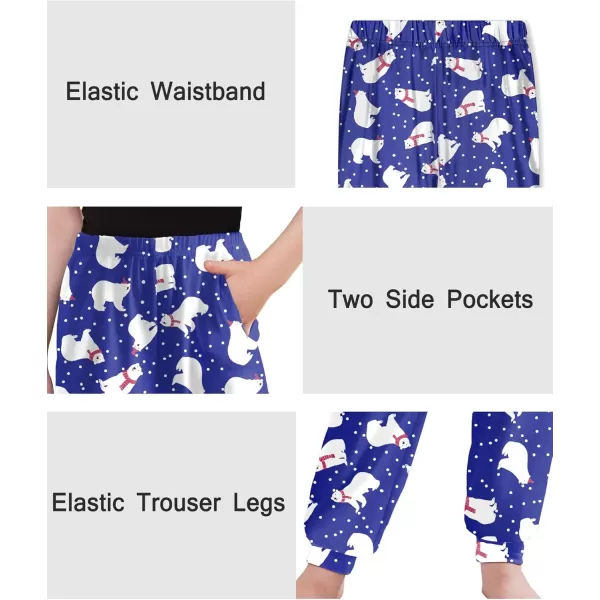 Arshiner Girls Pajama Pants Kids Plaid Pj Pants Comfy Lounge Sleepwear Bottoms with Pockets