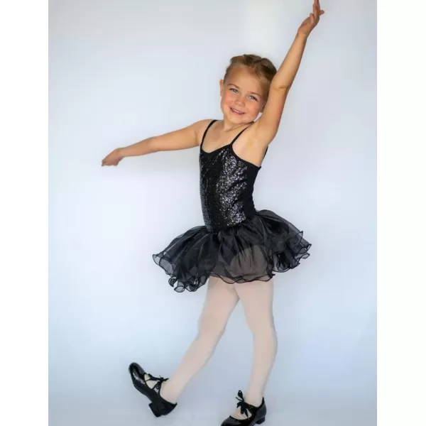 Arshiner Kid Girls Sparkly Sequin Ballet Leotards with Tutu Skirt Dance Dress Sleeveless Ballerina Outfits