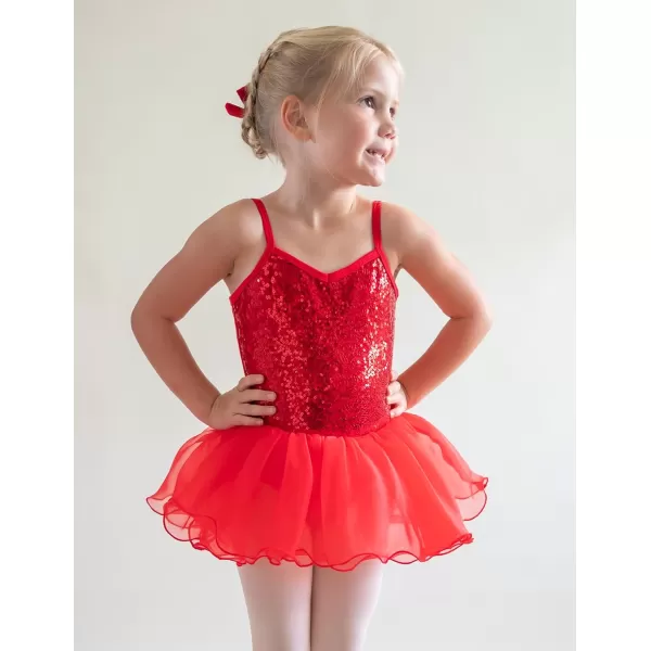 Arshiner Kid Girls Sparkly Sequin Ballet Leotards with Tutu Skirt Dance Dress Sleeveless Ballerina Outfits