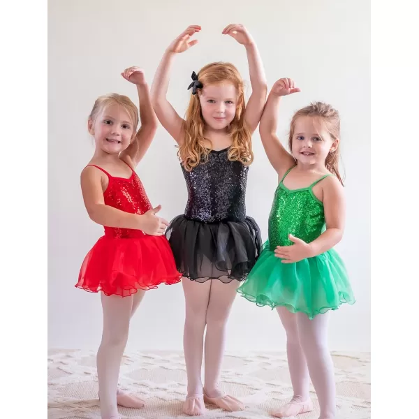 Arshiner Kid Girls Sparkly Sequin Ballet Leotards with Tutu Skirt Dance Dress Sleeveless Ballerina Outfits