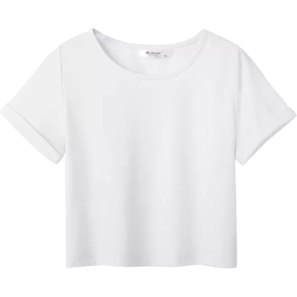 Arshiner Girls Crop Tops Short Sleeve Tie Dye Summer T Shirt Crewneck Rolled Cuffs Fashion Shirts Tee
