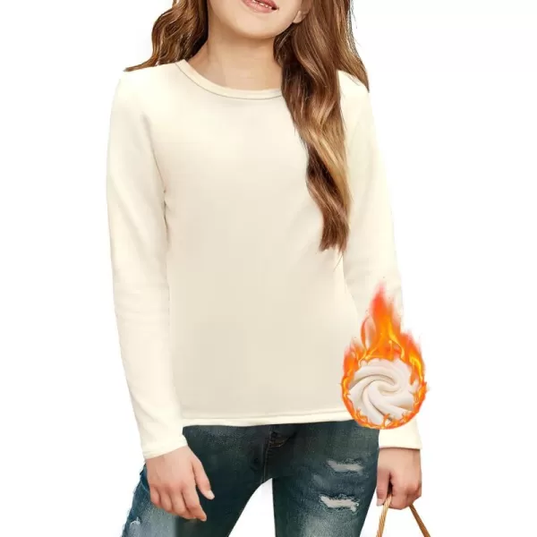 Arshiner Girls Long Sleeve Shirts So Soft Fashion Crewneck Thermal Tunic Tops Blouse Tee 3-12 Years