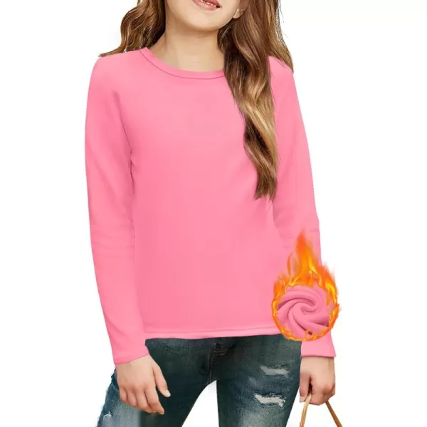 Arshiner Girls Long Sleeve Shirts So Soft Fashion Crewneck Thermal Tunic Tops Blouse Tee 3-12 Years