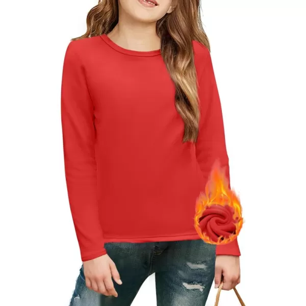Arshiner Girls Long Sleeve Shirts So Soft Fashion Crewneck Thermal Tunic Tops Blouse Tee 3-12 Years