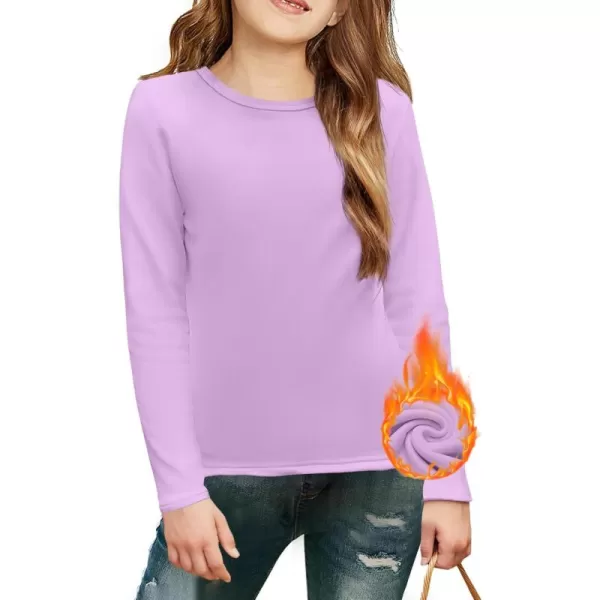 Arshiner Girls Long Sleeve Shirts So Soft Fashion Crewneck Thermal Tunic Tops Blouse Tee 3-12 Years