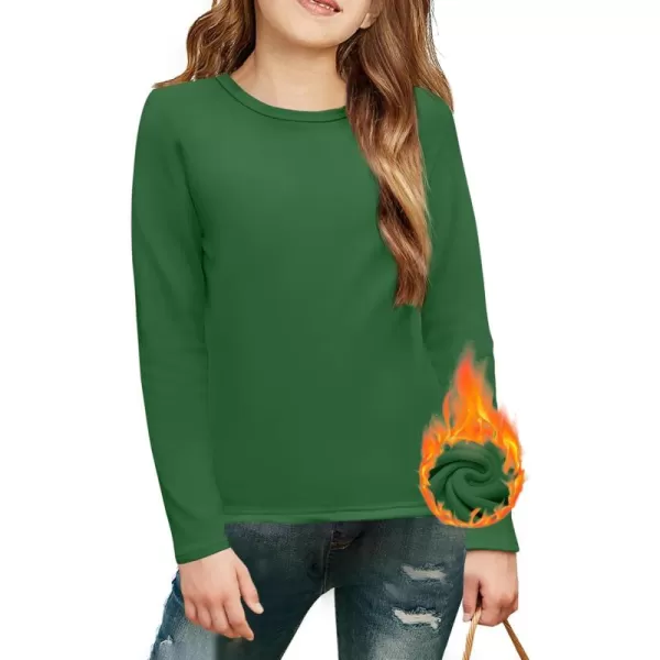 Arshiner Girls Long Sleeve Shirts So Soft Fashion Crewneck Thermal Tunic Tops Blouse Tee 3-12 Years