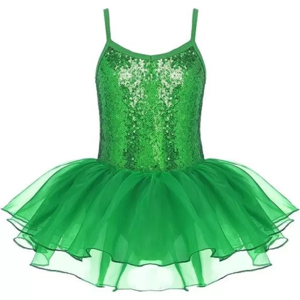 Arshiner Kid Girls Sparkly Sequin Ballet Leotards with Tutu Skirt Dance Dress Sleeveless Ballerina Outfits