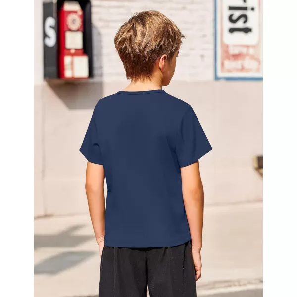 Arshiner Boy's Henley Shirt Soft Style T-Shirt with Multi Color Size 6-16, 2-Pack
